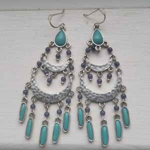 Ladies pierced drop earrings